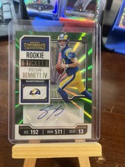 2023 Contenders Stetson Bennett IV AUTO RC Green Variation Rookie Ticket #133