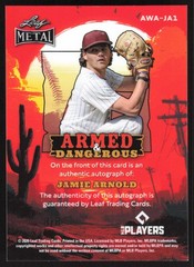 Jamie Arnold 8/8 AUTO 2026 Leaf Metal Armed and Dangerous Western A&rsquo;s