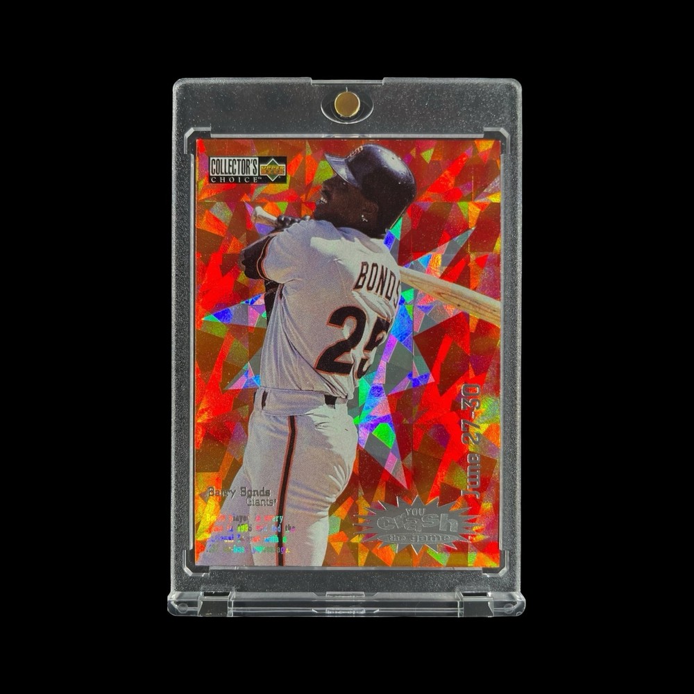 BARRY BONDS RARE ORANGE CRACKED ICE CRASH CARD 1996 Upper Deck – Giants