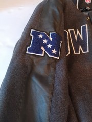 Dallas Cowboys Mens XL Harris Wool Blend Varsity Jacket – Charcoal