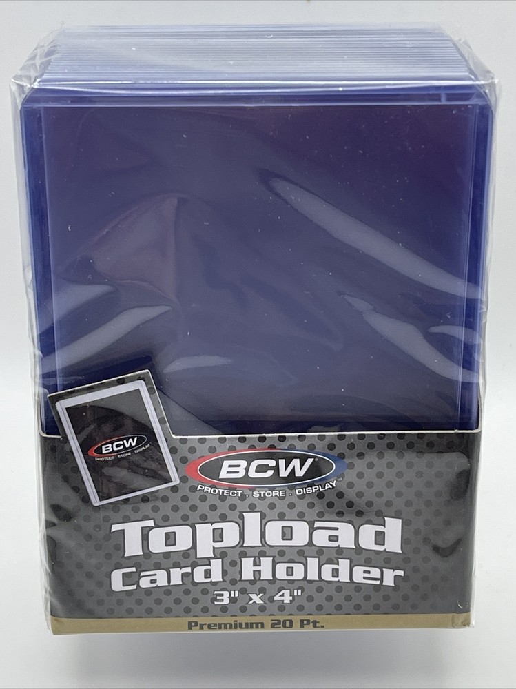 BCW 3X4 Toploaders PREMIUM 20pt Point 1 Pack of 25 for Standard Sized Cards