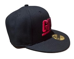 New Era 59FIFTY New York Giants Black W/Color Dim Wordmark Fitted Cap 7-1/8 New