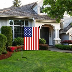 Garden Flag Stand with 12 x 18 Inches American Flags, Pole…