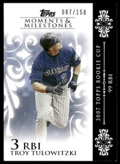 2008 Topps Moments & Milestones #9-3 Troy Tulowitzki SN #/150 Rockies NM+