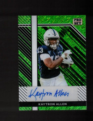 2024 Leaf Collective Kaytron Allen GREEN Shimmer Pro Set Auto /7 Penn State RC