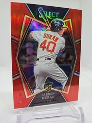 2022 Panini Select Jarren Duran RC 41/199 Red Prizm #118 Boston Red Sox L👀k!