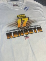 Vintage AOP NASCAR Matt Kenseth #17 Dewalt Roush Racing Shirt Size Large Auto