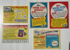 MLB 1980s Promo Cards lot of 5 Topps Baseball promos