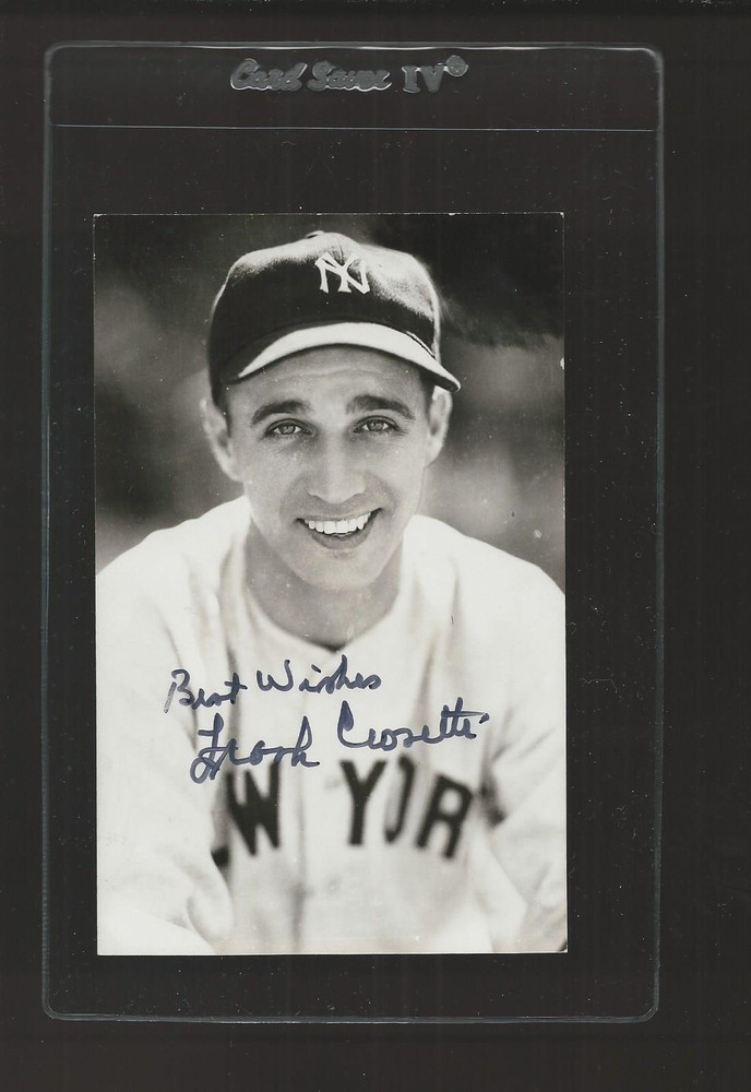 Frank Crosetti New York Yankees Signed Auto 3 1/2 x 5 3/8 Postcard Autograph