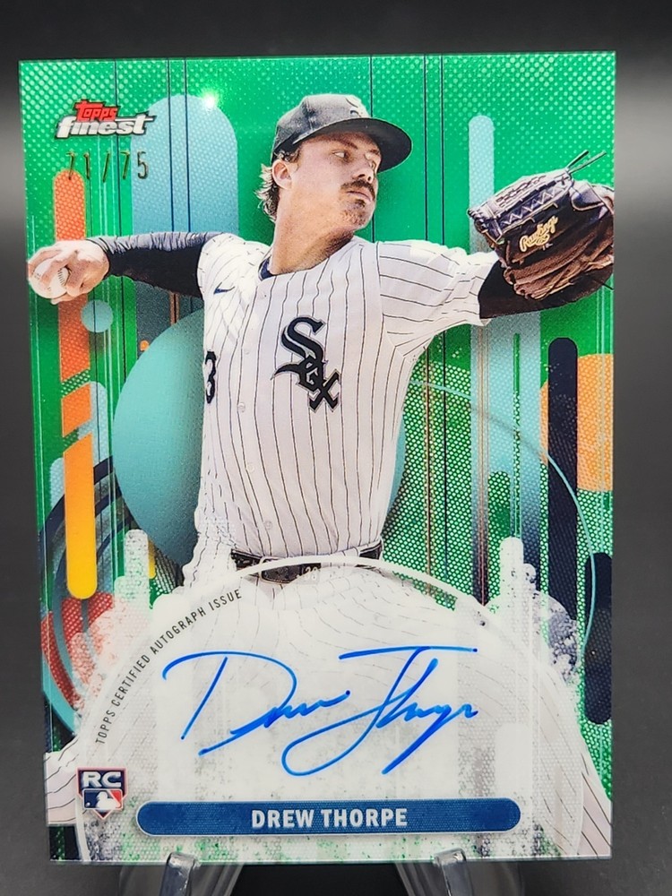 Drew Thorpe 2025 Topps Finest Rookie Auto Green 71/75