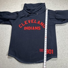 Soft as a Grape MLB Cleveland Indians Pullover Collared Sweatshirt Womens Large
