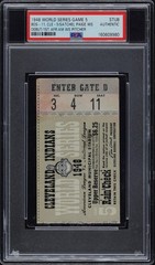 1948 WORLD SERIES GAME 5 TICKET🎟️SATCHEL PAIGE WS DEBUT & 1ST BLACK PITCHER PSA