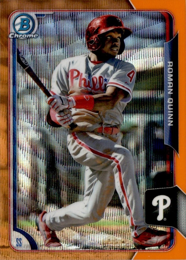 2015 Bowman Chrome Orange Roman Quinn Philadelphia Phillies #BCP7 Parallel
