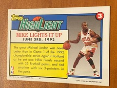 🏀 1992-93 Topps Basketball #3 Michael JORDAN « – Highlight » 🏀