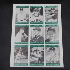 1991 Little Big Leaguers 9-Card Uncut Sheet Mattingly/Saberhagen DX376