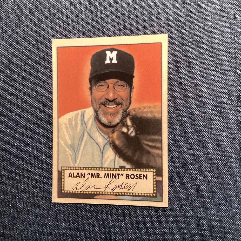 1952 Topps Style Alan Rosen Mr Mint Signed Autographed Baseball Card Deceased