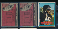Lot (4) 1980 Topps Allan Ellis #63 Chicago Bears (i163) SWSW7
