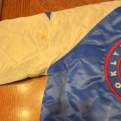 Cooperstown Collection Brooklyn Dodgers Baseball Satin Jacket Blue/White S/CH