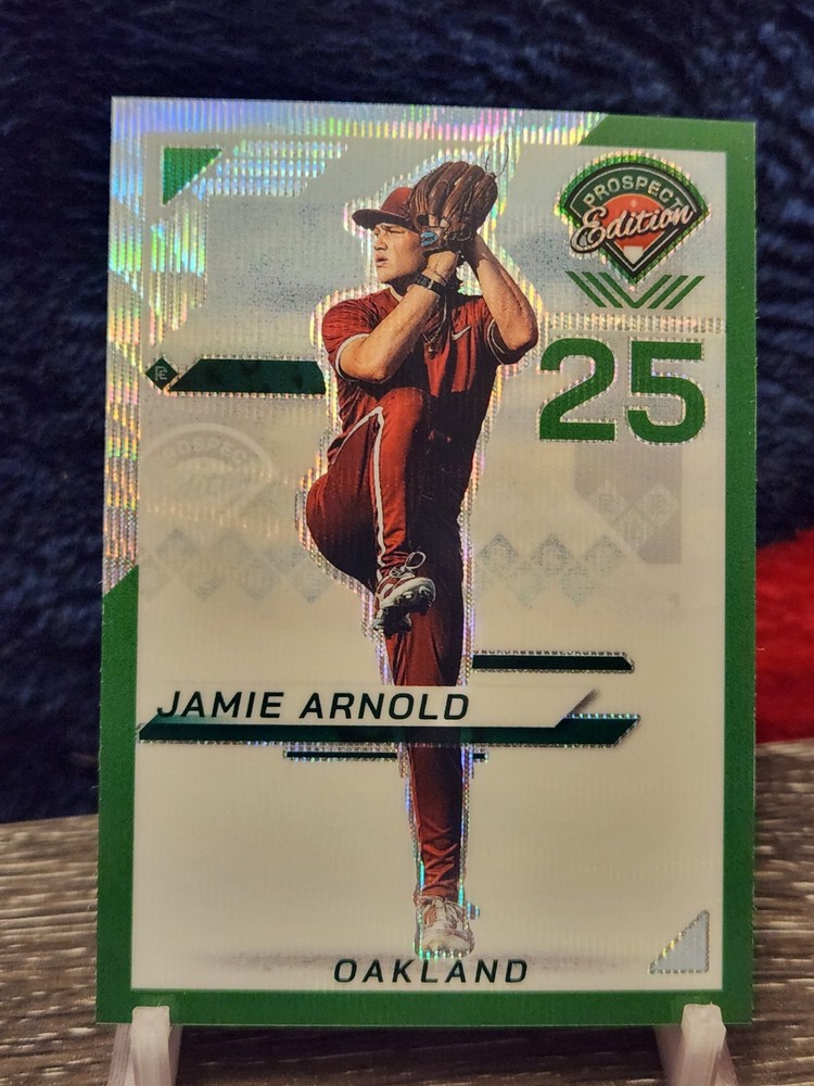 2025 Panini Prospect Edition Jamie Arnold Green Wave /75 Oakland