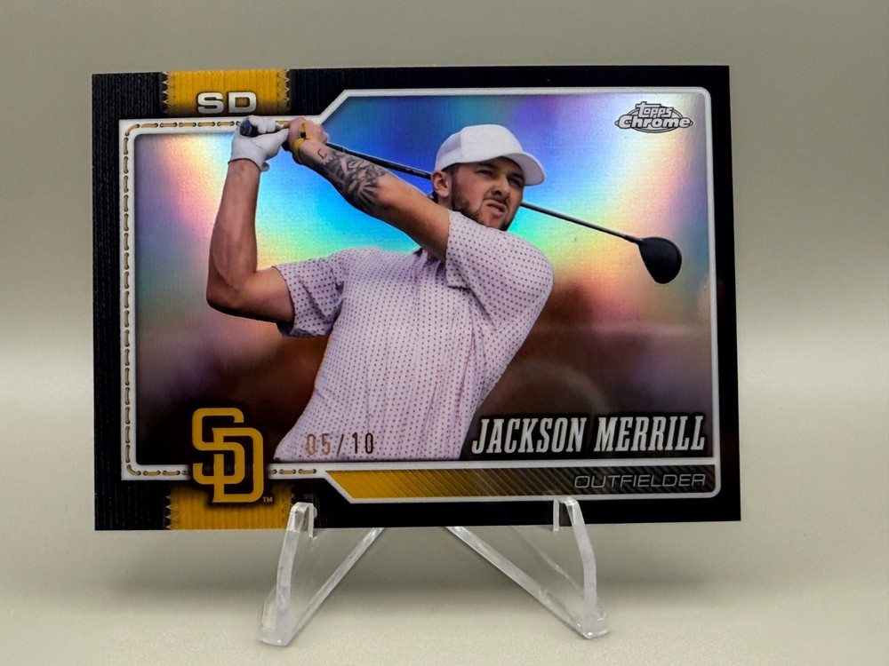 2026 Topps Chrome Jackson Merrill Image Variation Black Refractor /10