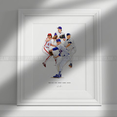 4000 K Strikeout Club Nolan Ryan Baseball 8×10 Print Poster Art Illustrated