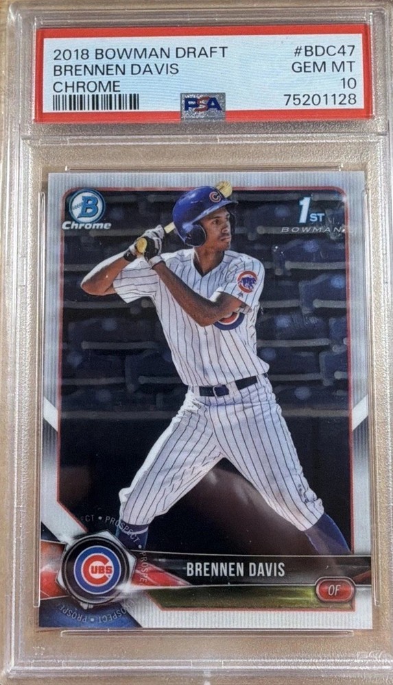 2018 Bowman Draft – Chrome Brennen Davis #BDC-47 (RC) PSA 10
