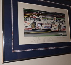 81/125 1991 Randy Owens Of Davy Jones & Raul Boesel Signed Jaguar Racing Art