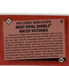 2016 Topps WWE Heritage #25 Steve Austin Record Breakers