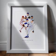 4000 K Strikeout Club Nolan Ryan Baseball 8×10 Print Poster Art Illustrated