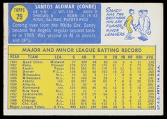1970 Topps Sandy Alomar 29 California Angels