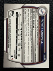 2023 Bowman Draft Chrome Wyatt Crowell Speckle Refractor LA Dodgers #BDC-63