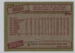 1985 Topps Gerald Perry #219 1g62