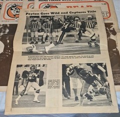 Lot 7 1979 Chicago Bears Fan Newspapers Chicago Bear Report Walter Payton