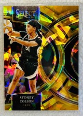 🏀2024 WNBA Panini Select Gold Cracked Ice SYDNEY COLSON SSP 3/10 Aces Protector