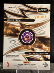 2025 WNBA Select KELSEY PLUM Patch SPARKS Silver Prizm