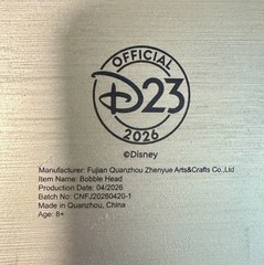 MLB Angels 8/12/26 SGA Disney 2026 D23 Mickey Mouse bobblehead GOLD