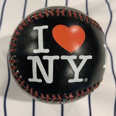 I Love New York NY BLACK W/ RED Stitches Souvenir baseball collectible ball