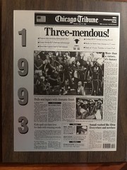 6 – Chicago Bulls Championships Chicago Tribune Plaques