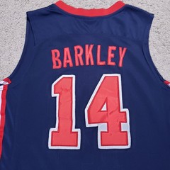 1992 Charles Barkley USA Dream Team Olympic Gold Basketball Jersey Size Medium