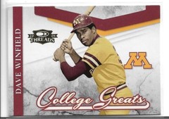 2008 Donruss Threads College Greats #CG-4 Dave Winfield