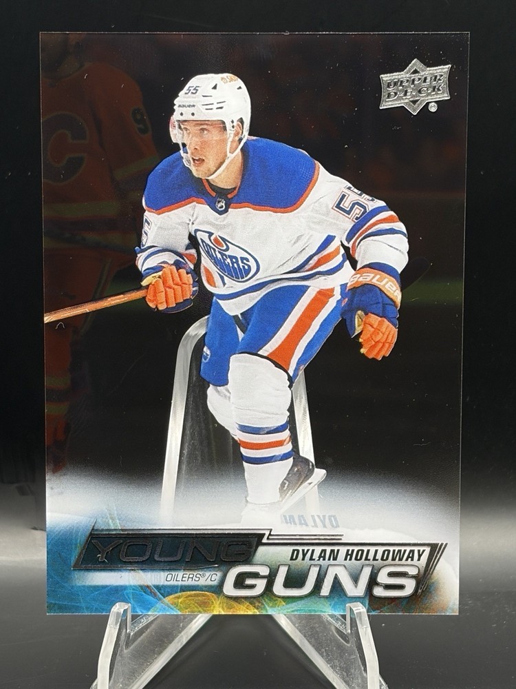 2022-23 Upper Deck Dylan Holloway Young Guns Clear Cut #461 Edmonton Oilers