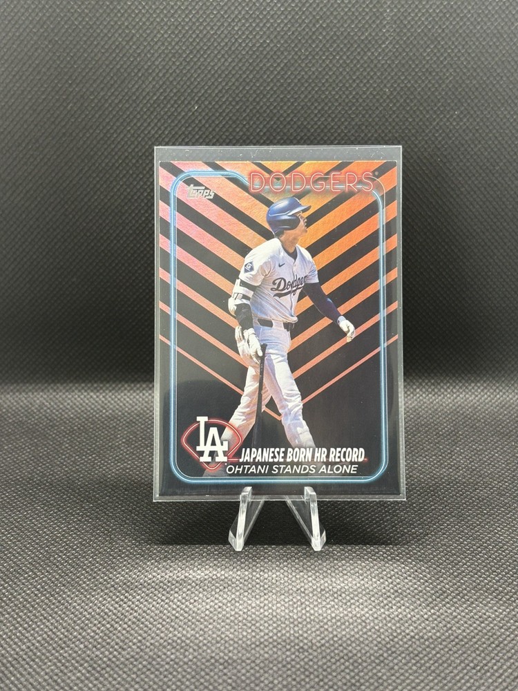 2024 Topps Update Holiday Black and Orange Foil Shohei Ohtani #US123 Dodgers MVP