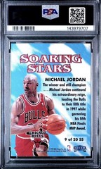 1997 Fleer MICHAEL JORDAN Soaring Stars #9 PSA 8 NBA Bulls GOAT