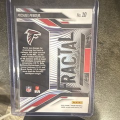 Panini Prizm 2025 Michael Penix Jr. Rookie Fractal #10 Atlanta Falcons NFL