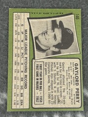 1971 Topps Gaylord Perry #140 San Francisco Giants HOF