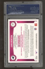 2011 Topps BCA #1 Cam Newton Pink Breast Cancer Awareness PSA 10 ROOKIE RC
