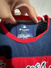 Fanatics Atlanta Braves Navy and Red Long Sleeve T-Shirt