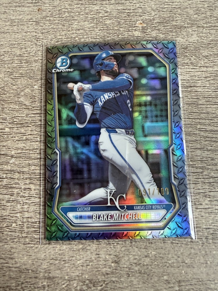 2026 Bowman #BCP-13 Blake Mitchell Chrome Prospects Steel Metal Refractor #/100