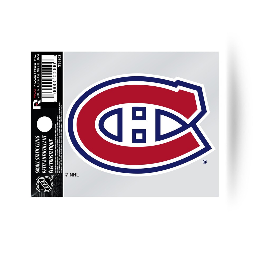 Montreal Canadiens Logo Static Cling Decal Sticker 3×4 Inches Window or Car!