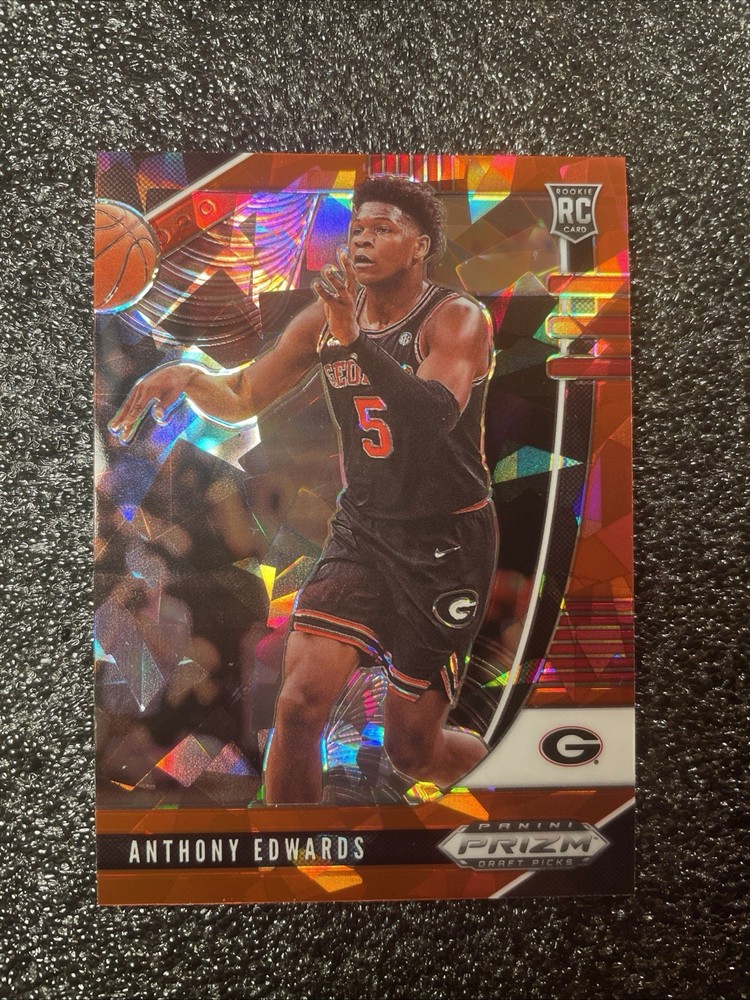 Anthony Edwards Rookie 2020-21 Prizm Draft Picks Red Cracked Ice Prizm #41 (NM)